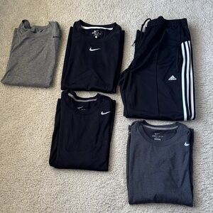 Nike Black and Gray Sweatpants
